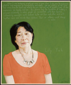 Lily Yeh, Artist, Social Pioneer: b. 1941. "When I see brokenness, poverty and crime in inner cities, I also see the enormous potential and readiness for transformation and rebirth. We are creating an art form that comes from the heart and reflects the pain and sorrow of people's lives. It also expresses joy, beauty, and love. This process lays the foundation of building a genuine community in which people are reconnected with their families, sustained by meaningful work, nurtured by the care from each other and will together raise and educate their children. Then we witness social change in action."